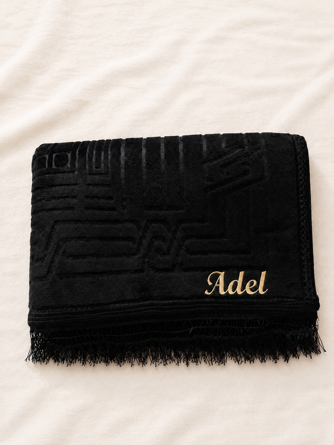 Tapis de Prière Épais Personnalisé Noir
