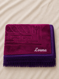 Tapis de Prière Épais Personnalisé Fuchsia / Violet