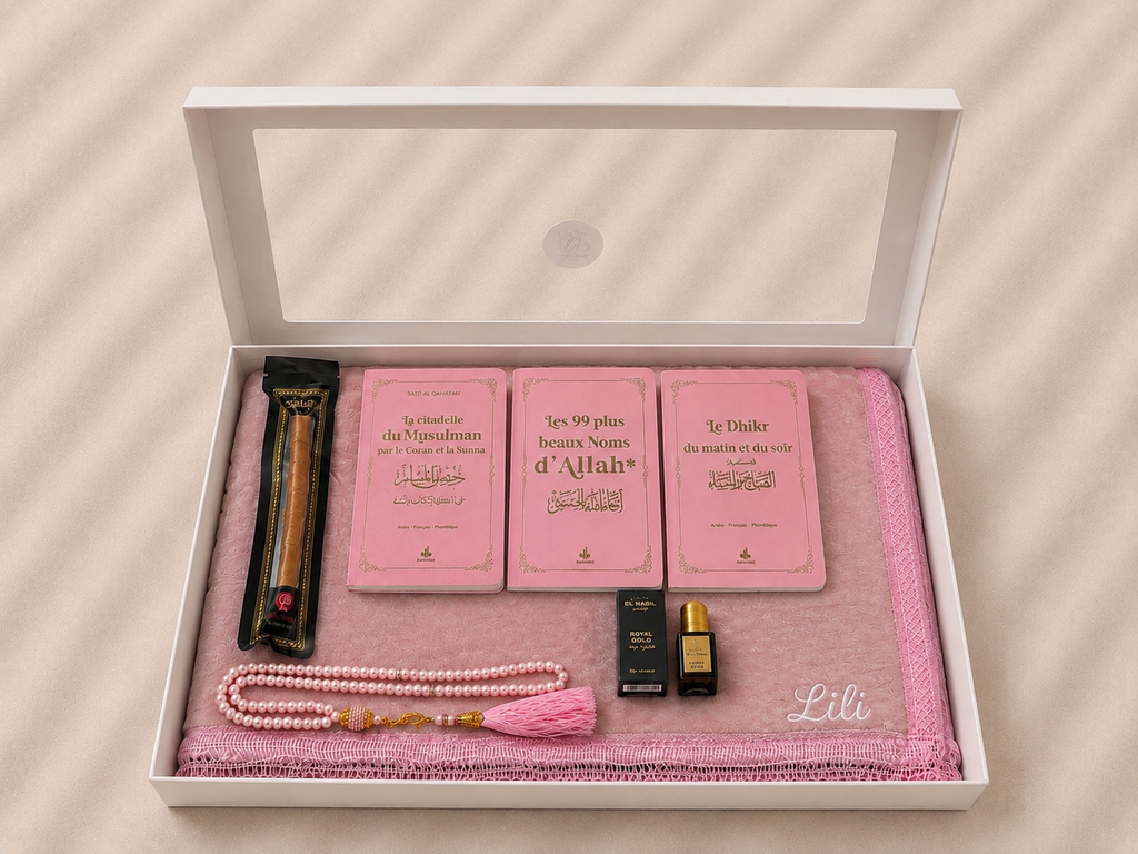 Coffret Tapis de Prière Rose