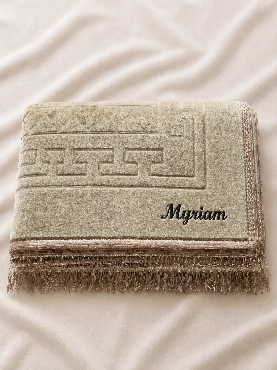 Tapis de Prière Épais Personnalisé Beige